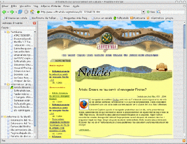 Captura de pantalla de les adreces d'interès actives